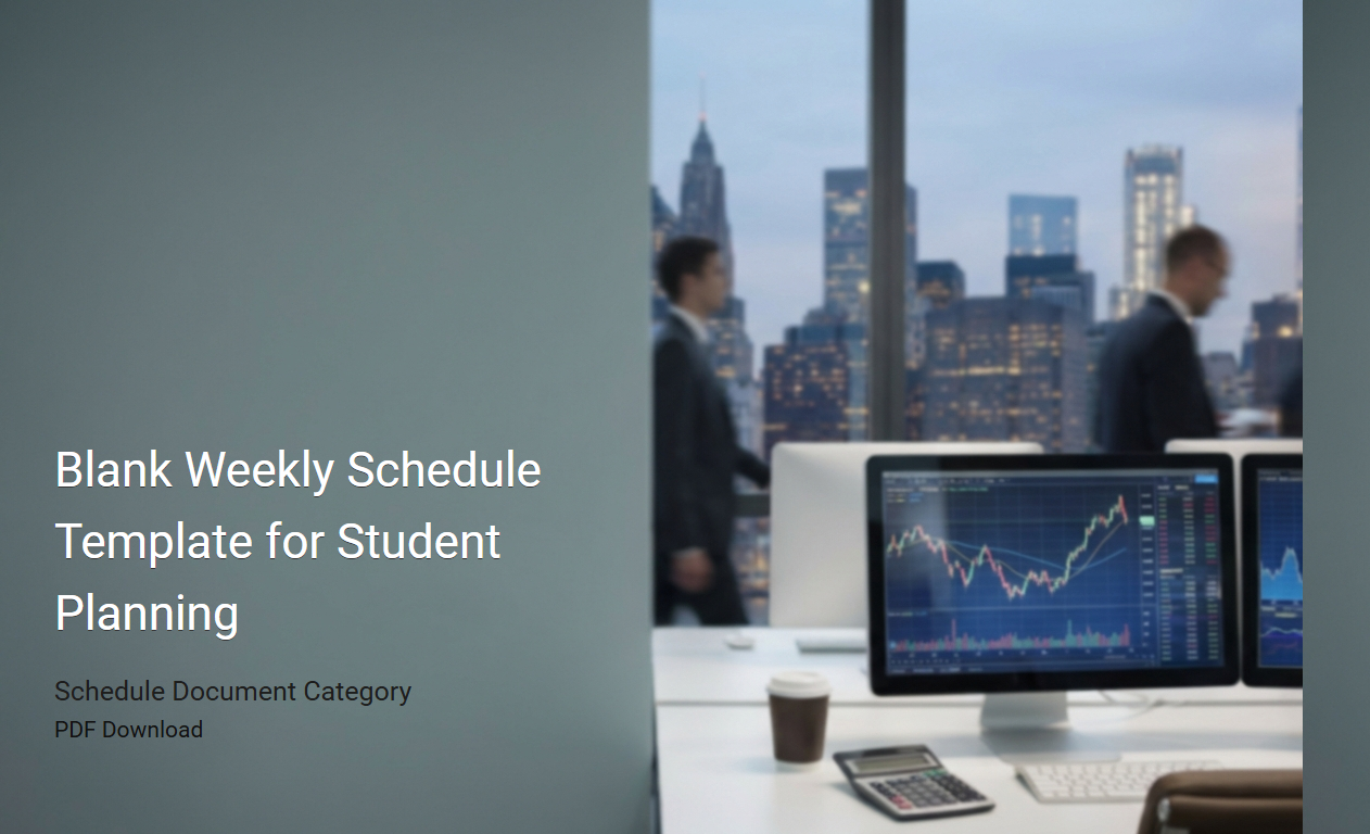 Blank Weekly Schedule Template for Effective Student Planning