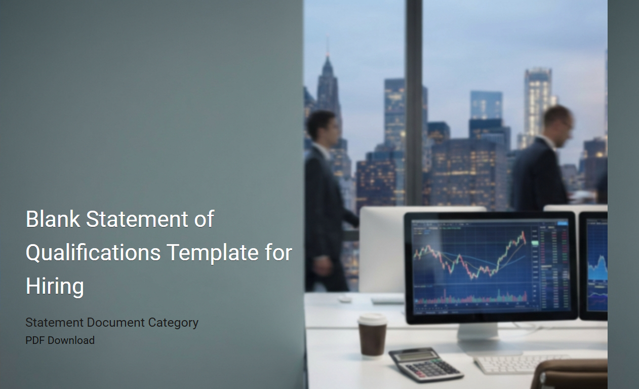 Blank Statement of Qualifications Template for Recruitment Professionals