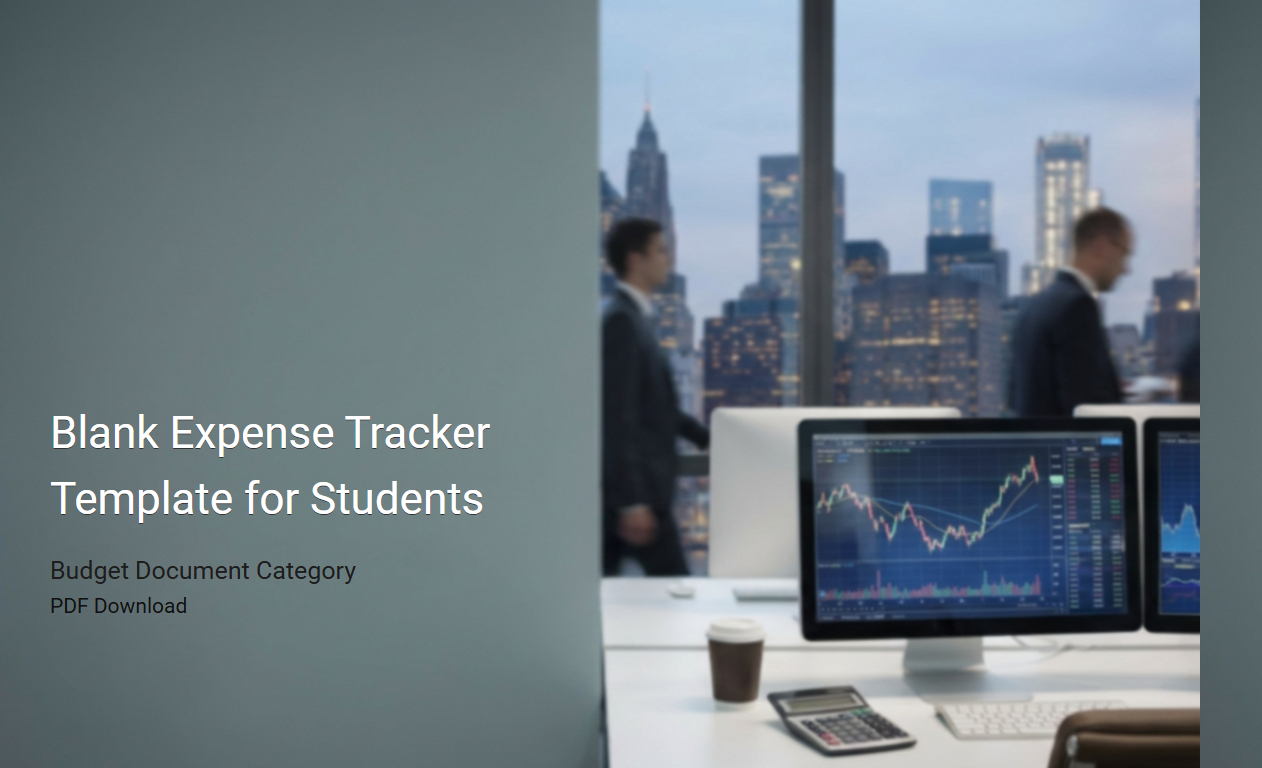 Comprehensive Blank Expense Tracker Template for Students' Financial Management