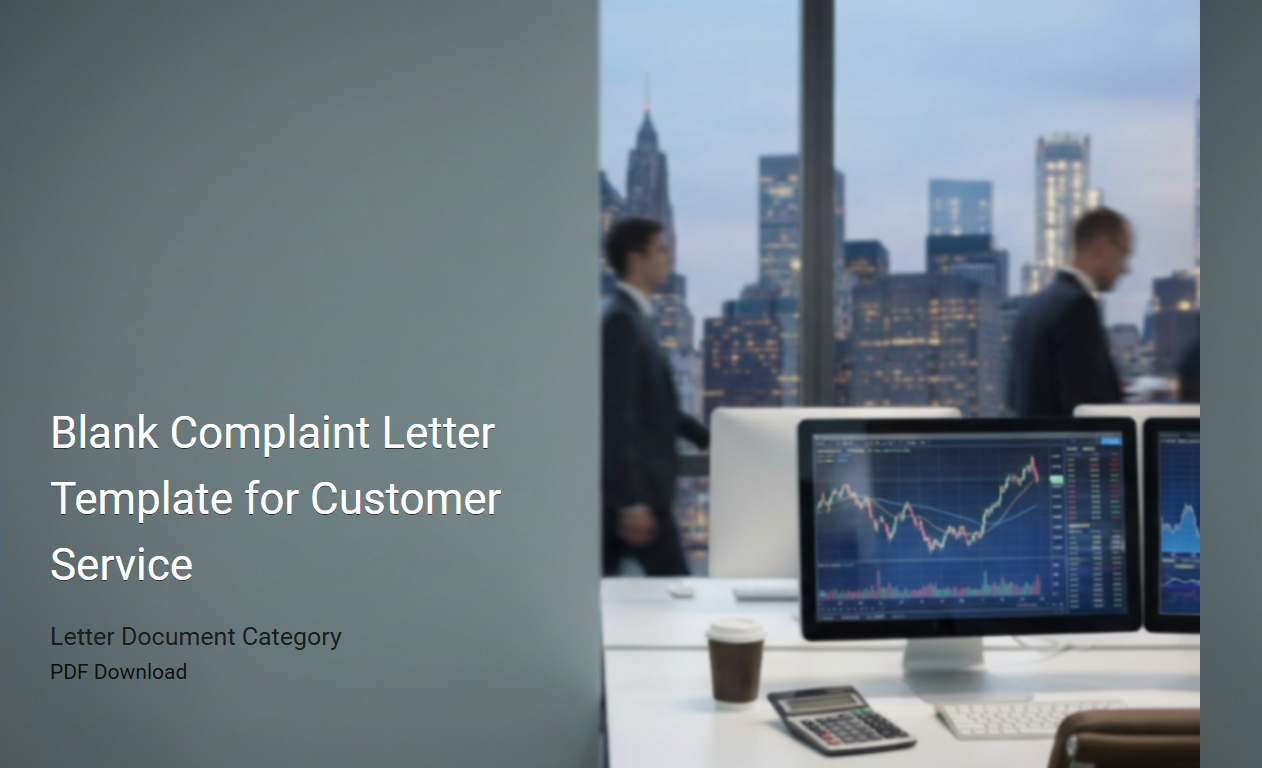 Comprehensive Blank Complaint Letter Template for Customer Service Issues