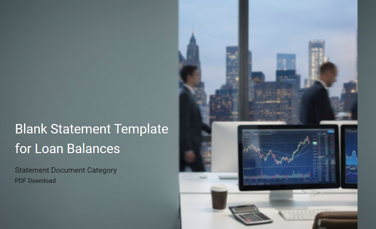 Blank Loan Balance Statement Template for Financial Documentation