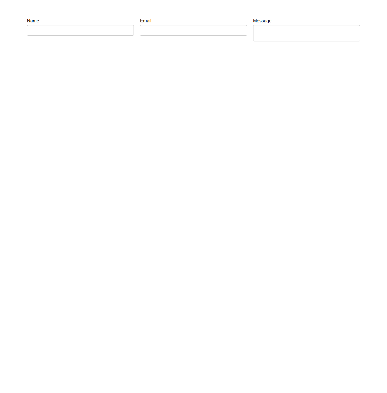 Horizontal Contact Input Form Structure