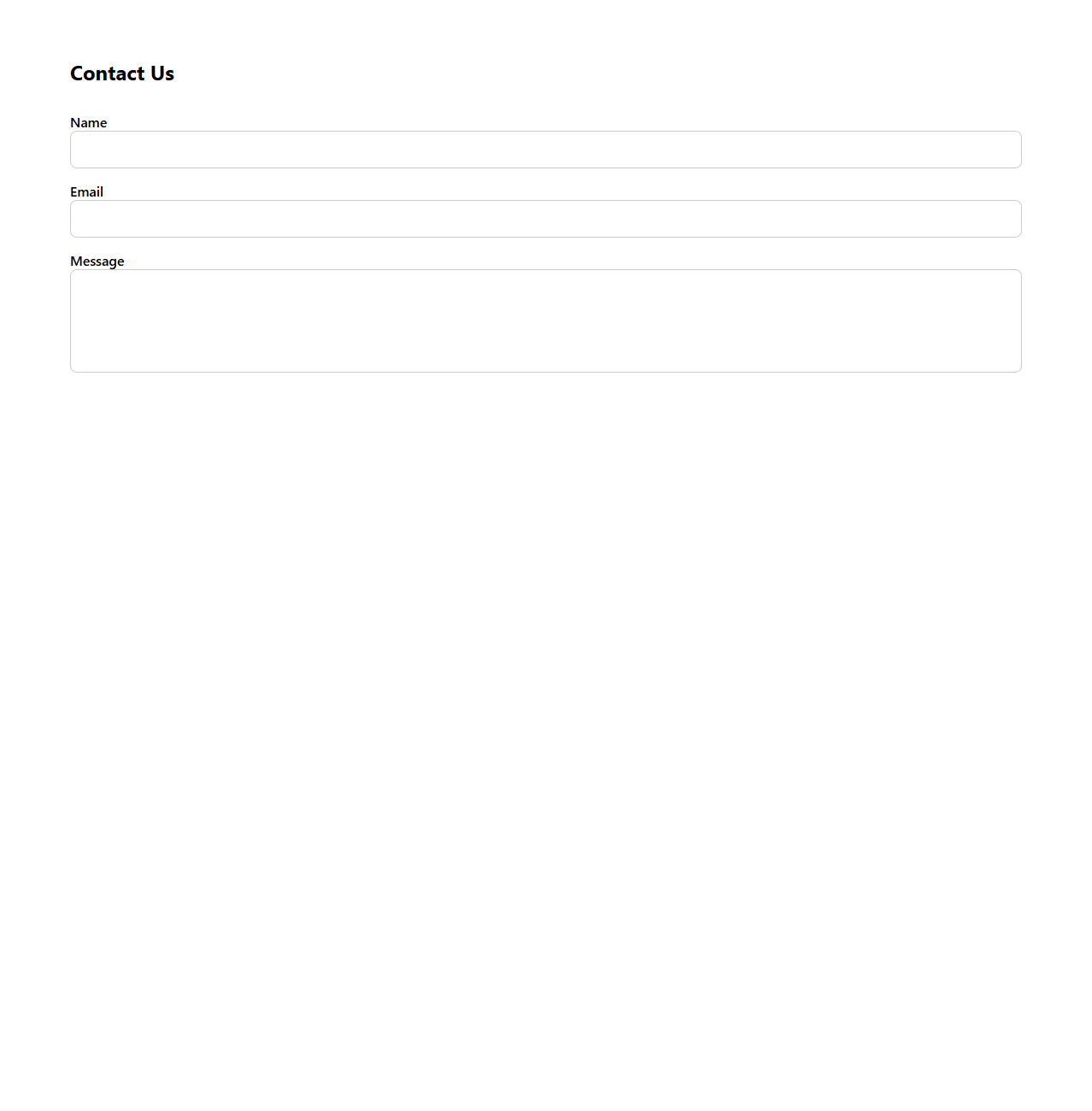 Mobile-Optimized Contact Form Structure
