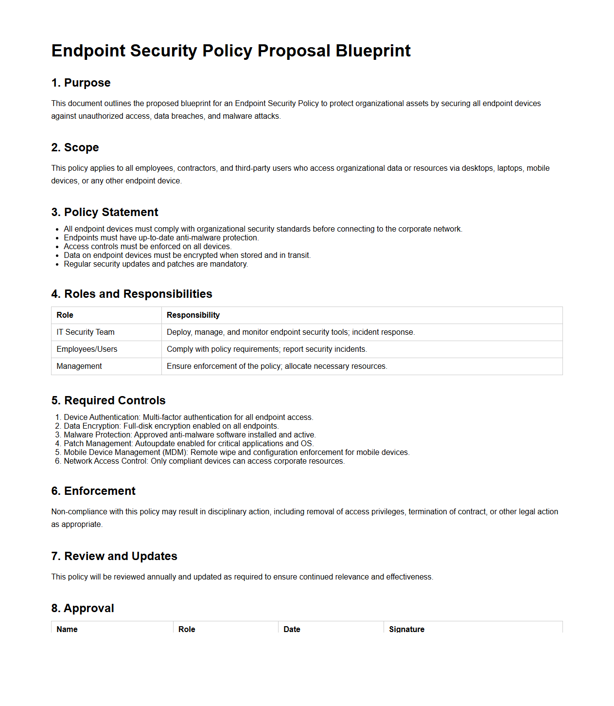 Endpoint Security Policy Proposal Blueprint