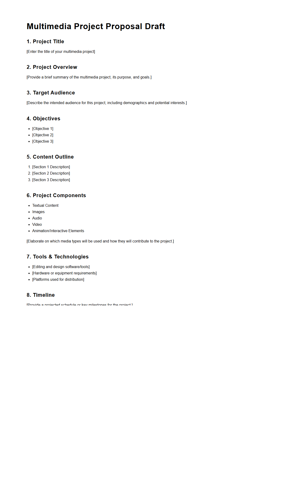 Multimedia Project Proposal Draft