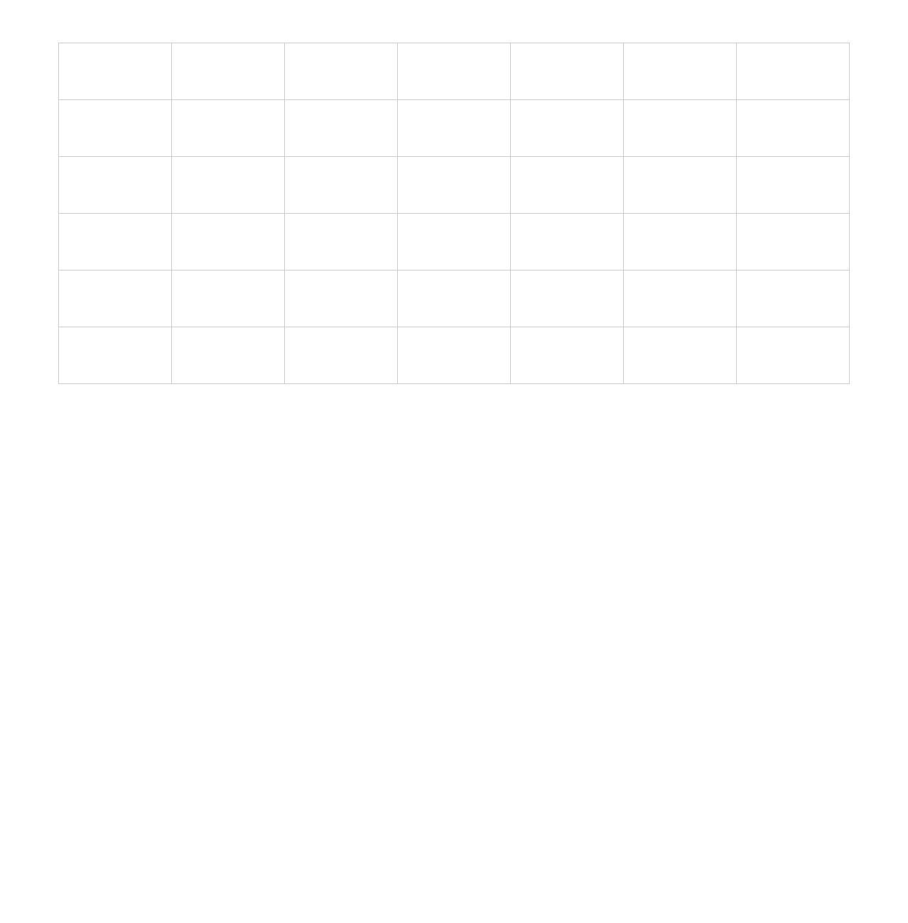 Unlabeled Monthly Calendar Framework
