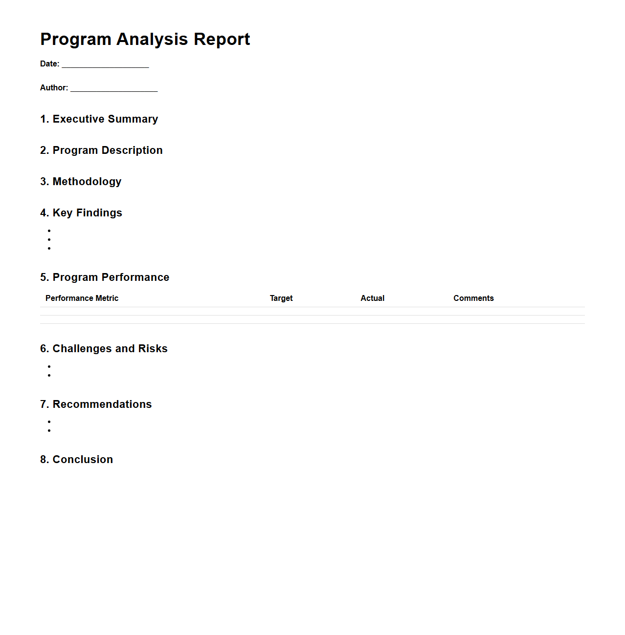 Program Analysis Report Skeleton