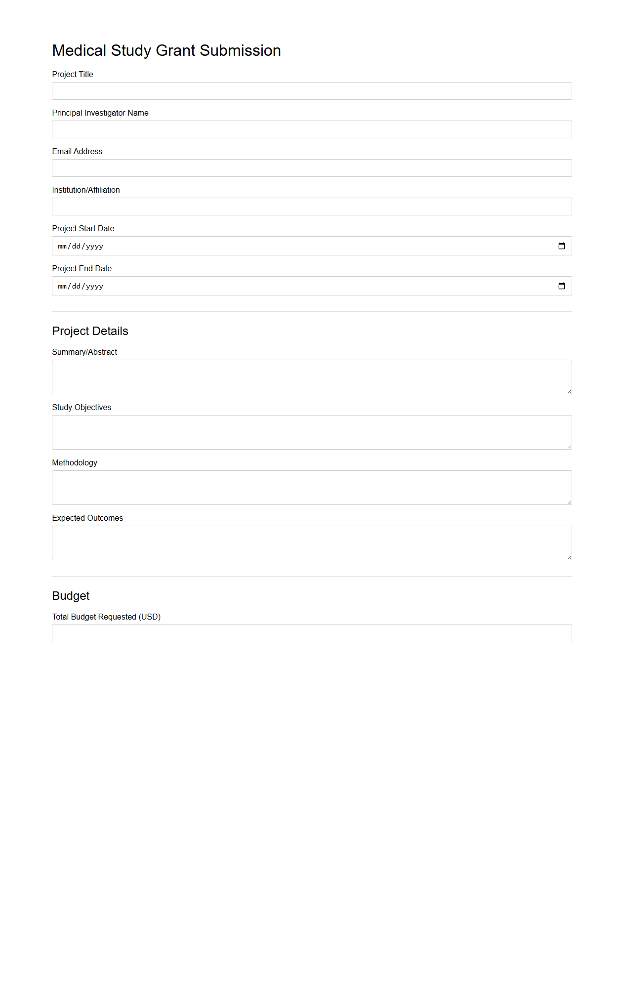 Medical Study Grant Submission Framework