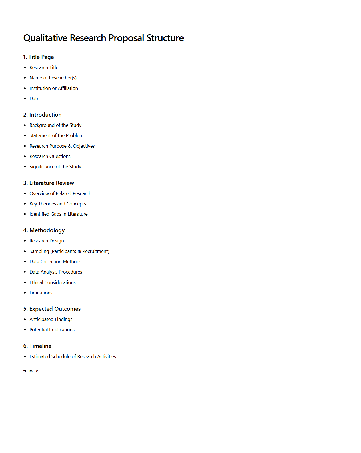 Qualitative Research Proposal Structure