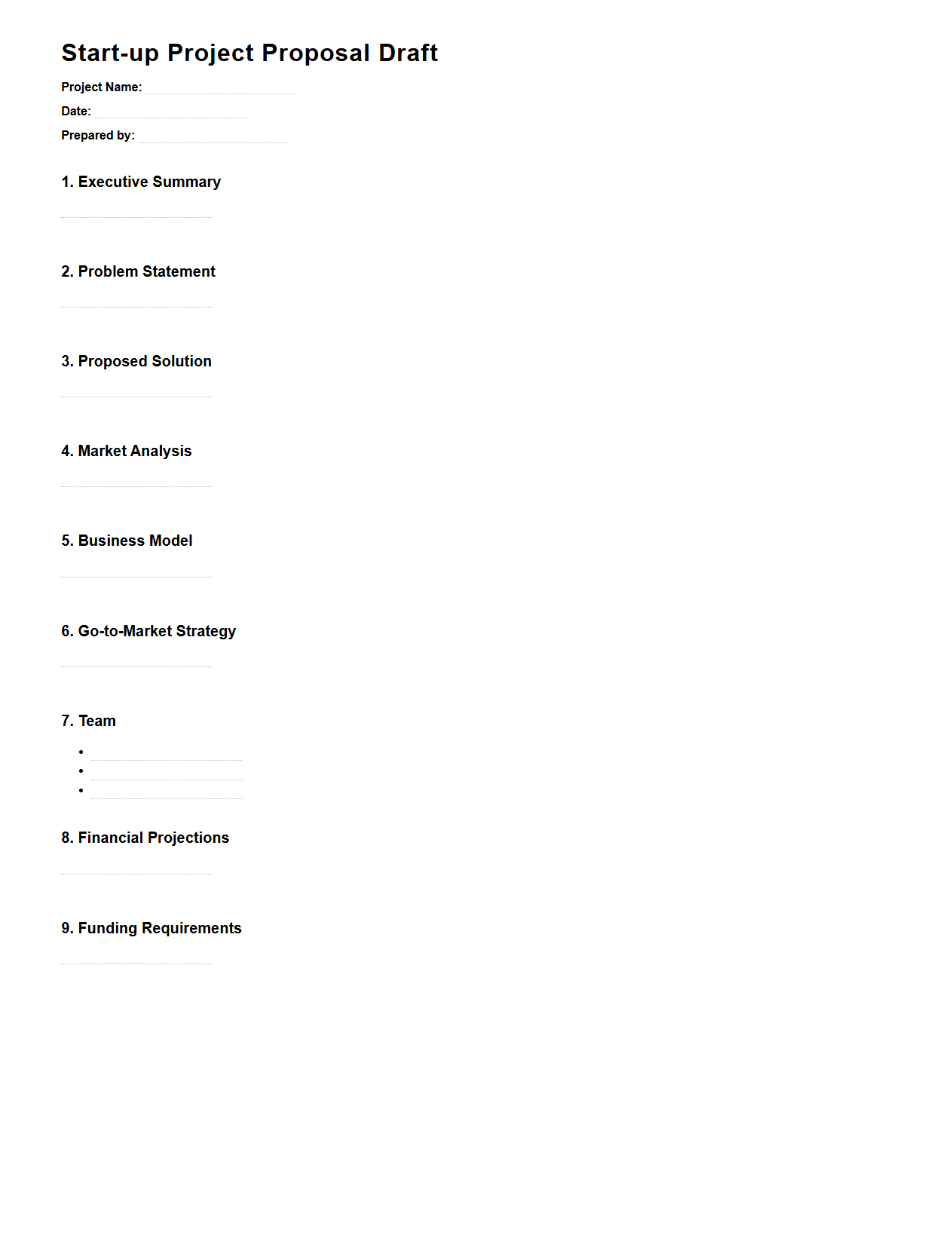 Start-up Project Proposal Draft