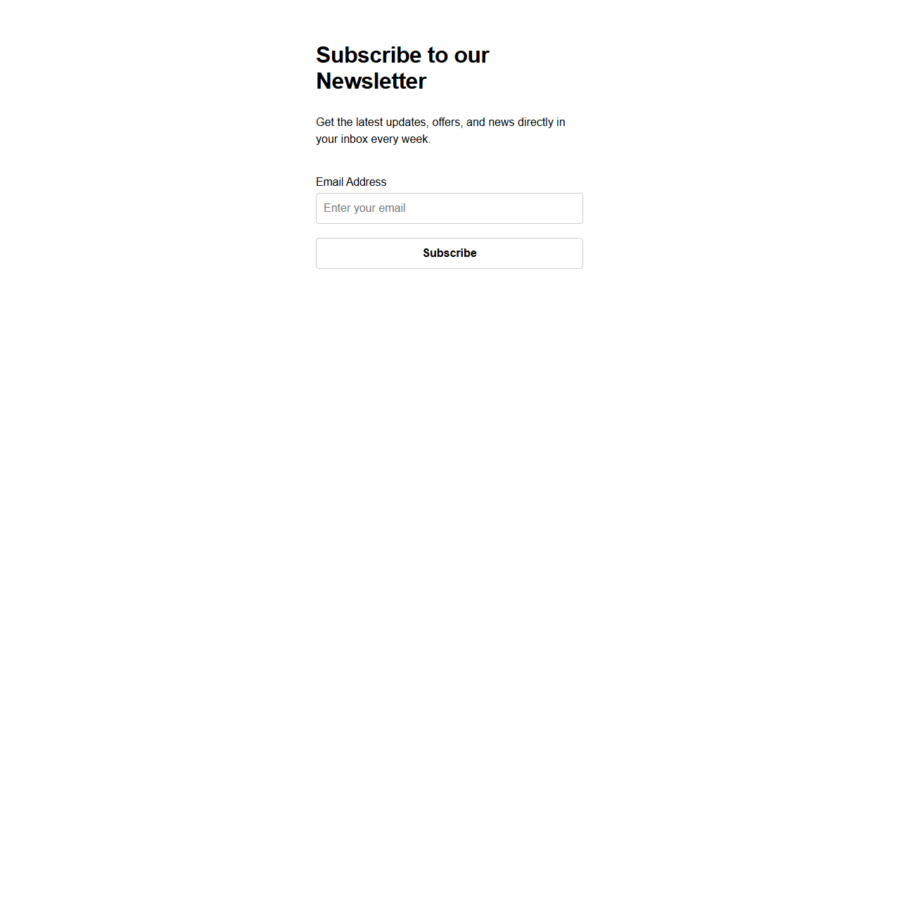 Newsletter Opt-In Form Design