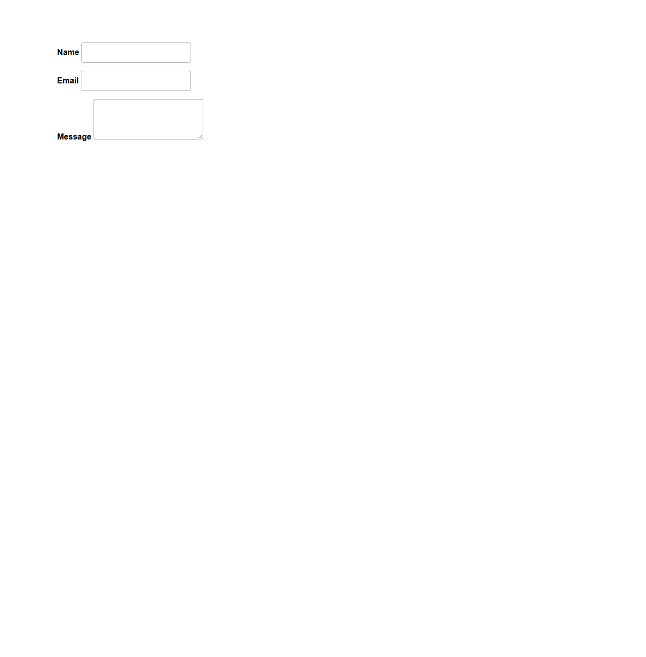 Basic Website Contact Form Template