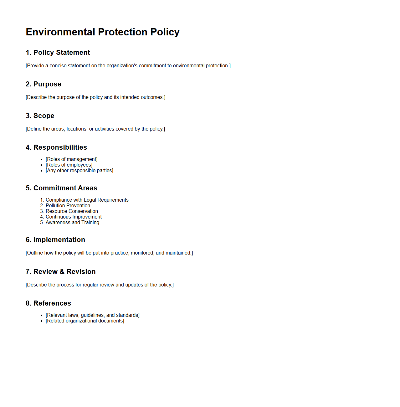 Environmental Protection Policy Structure