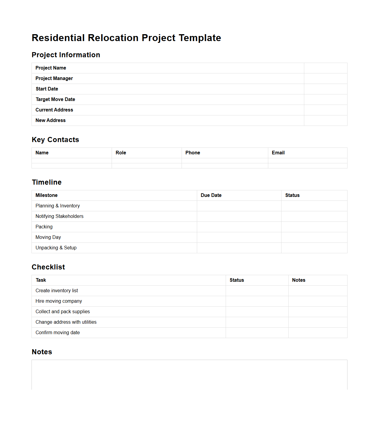 Residential Relocation Project Template