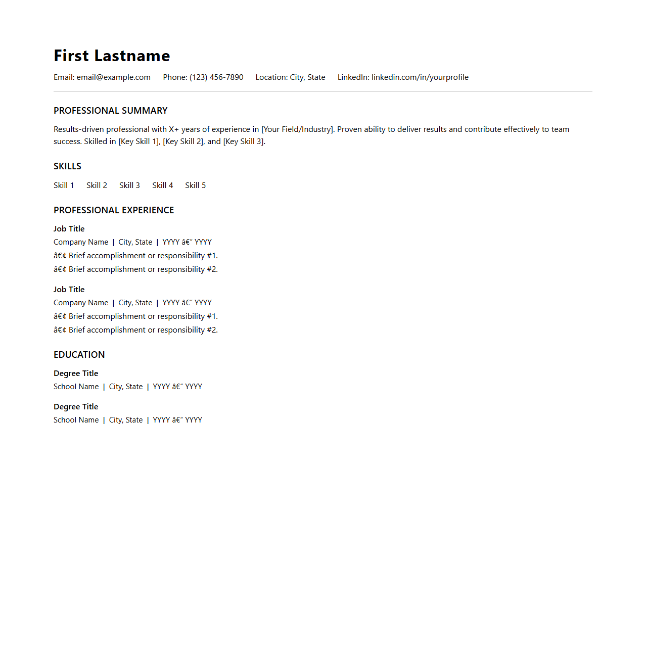 Modern ATS Resume Design for Job Seekers