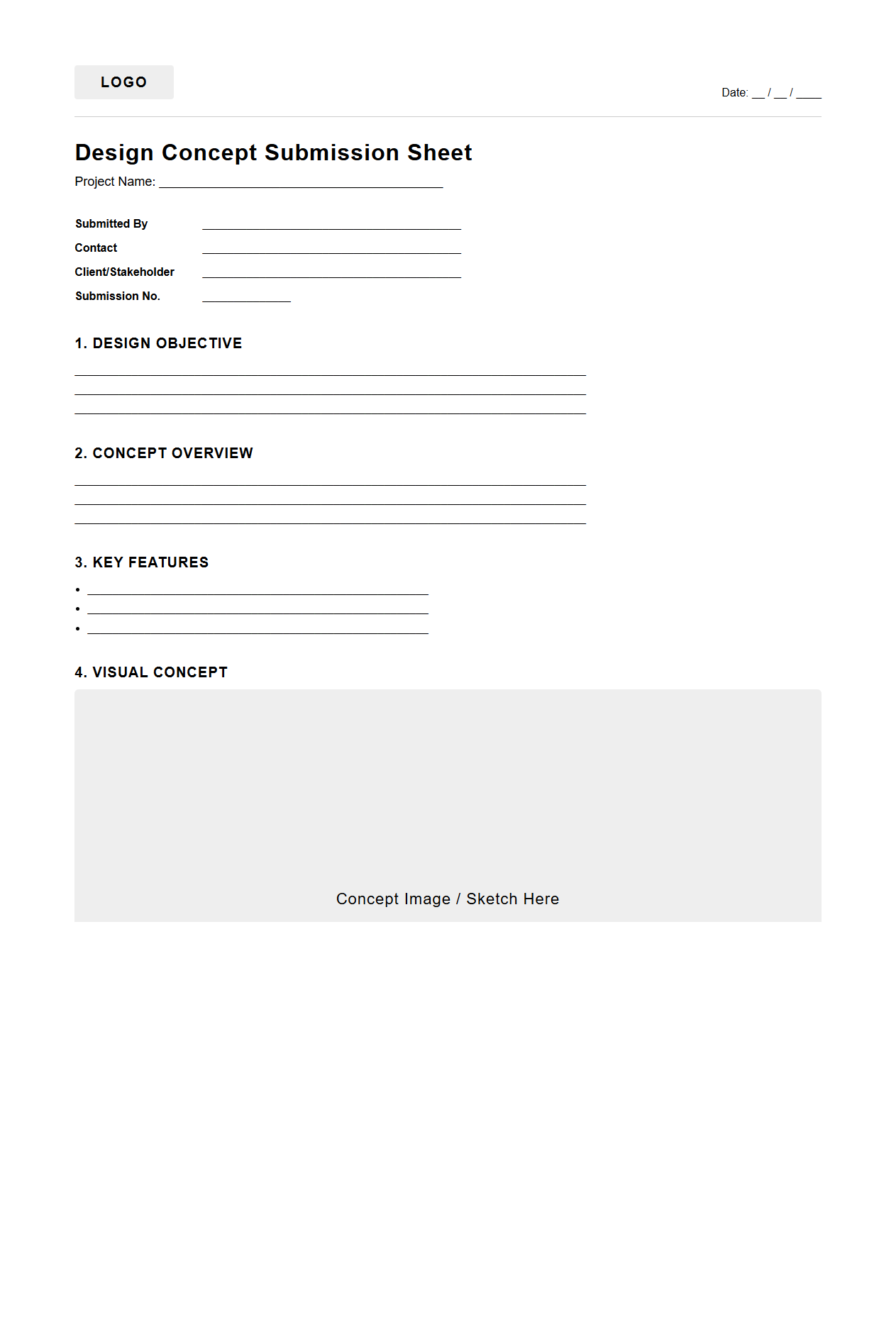 Professional Design Concept Submission Sheet