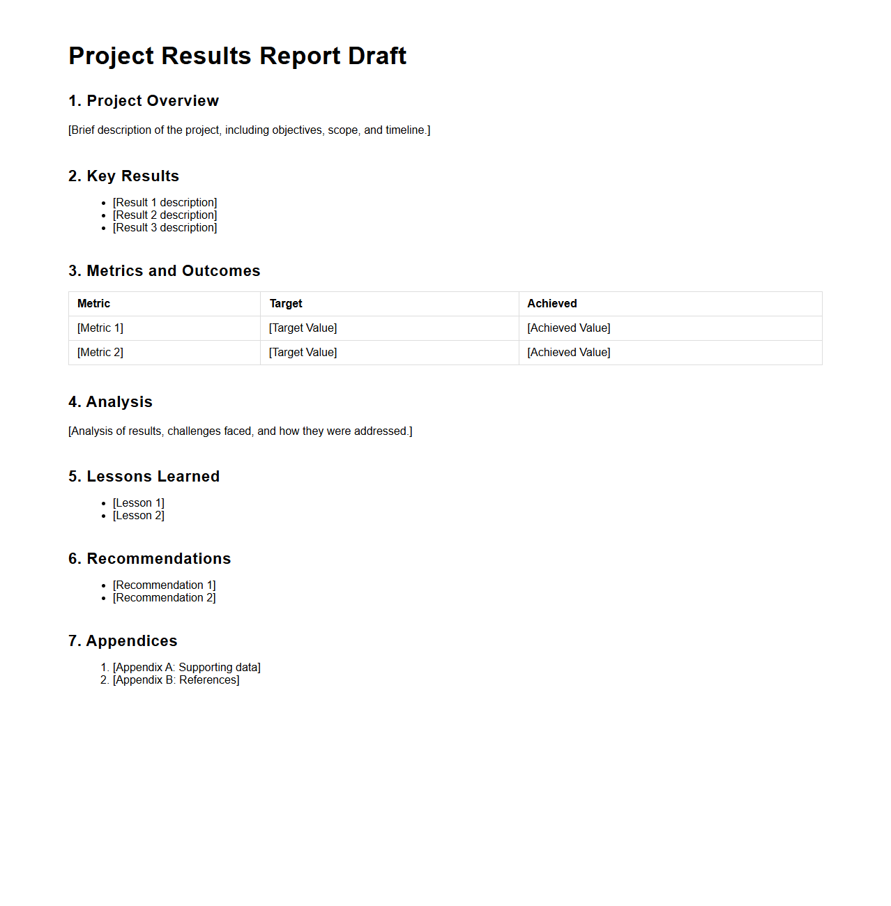 Clean Project Results Report Draft